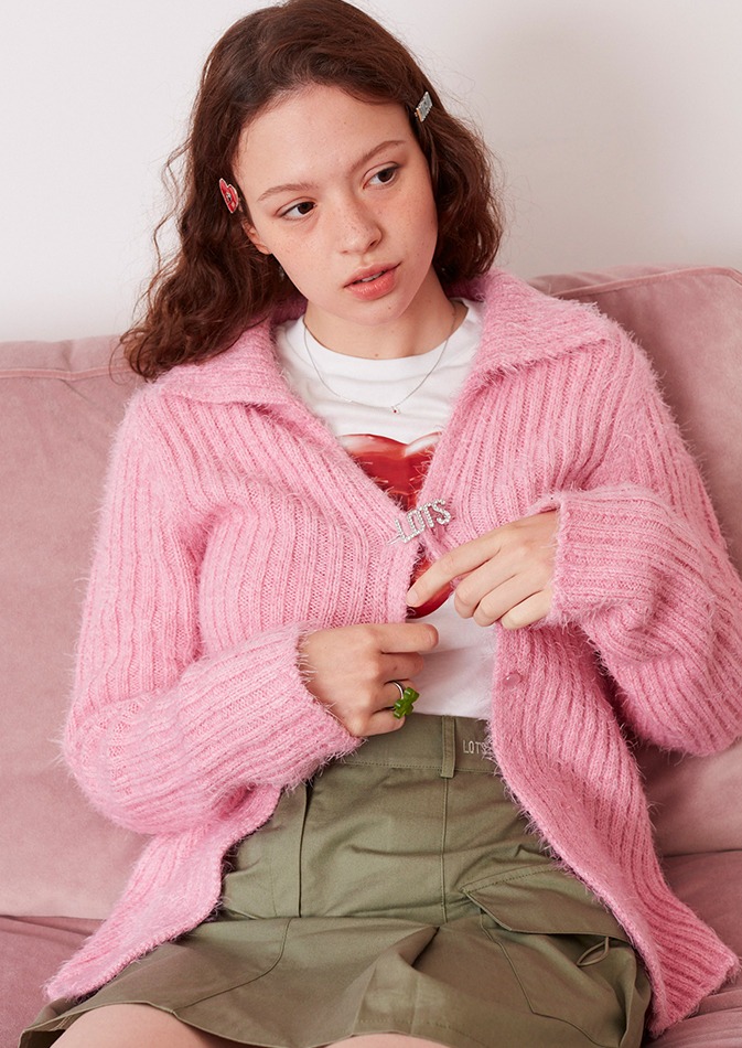 lotsyou_world_Mean Girls Collar Knit Cardigan Pink